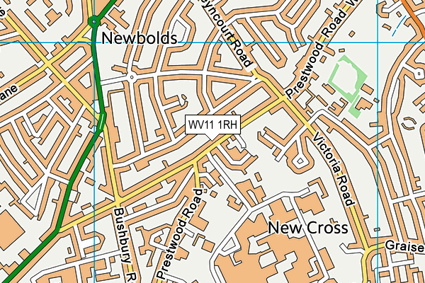 WV11 1RH map - OS VectorMap District (Ordnance Survey)