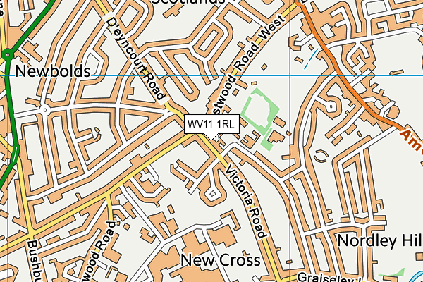 WV11 1RL map - OS VectorMap District (Ordnance Survey)