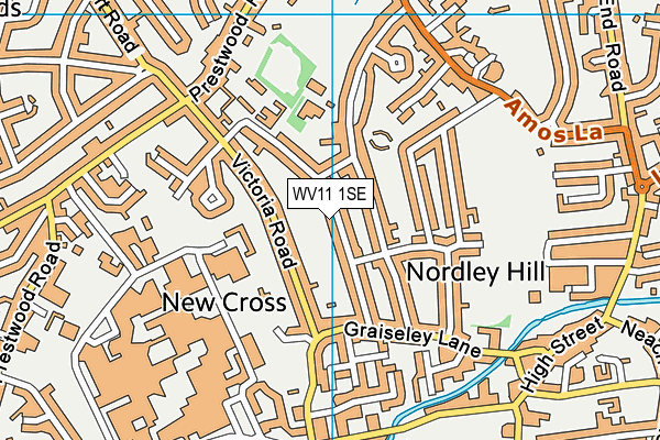 WV11 1SE map - OS VectorMap District (Ordnance Survey)