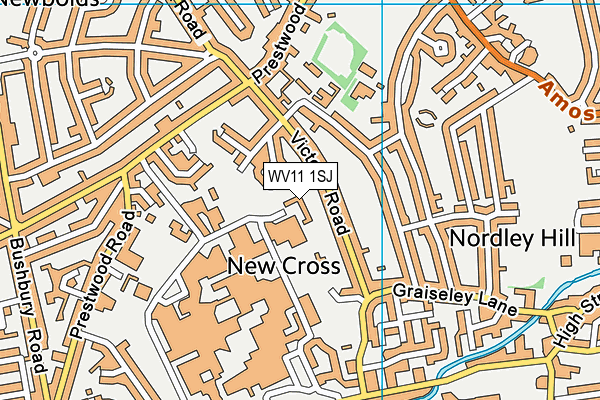 WV11 1SJ map - OS VectorMap District (Ordnance Survey)