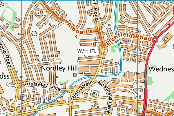 WV11 1TL map - OS VectorMap District (Ordnance Survey)