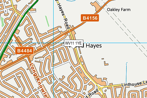 WV11 1YE map - OS VectorMap District (Ordnance Survey)