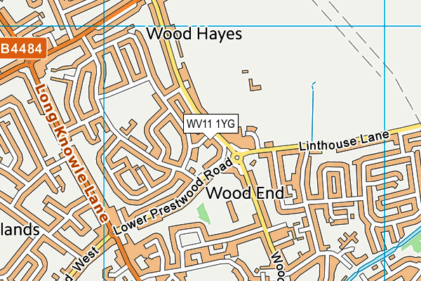 WV11 1YG map - OS VectorMap District (Ordnance Survey)