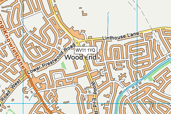 WV11 1YQ map - OS VectorMap District (Ordnance Survey)