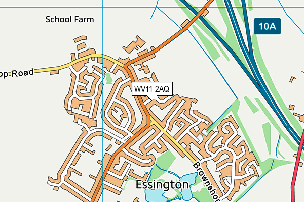 WV11 2AQ map - OS VectorMap District (Ordnance Survey)