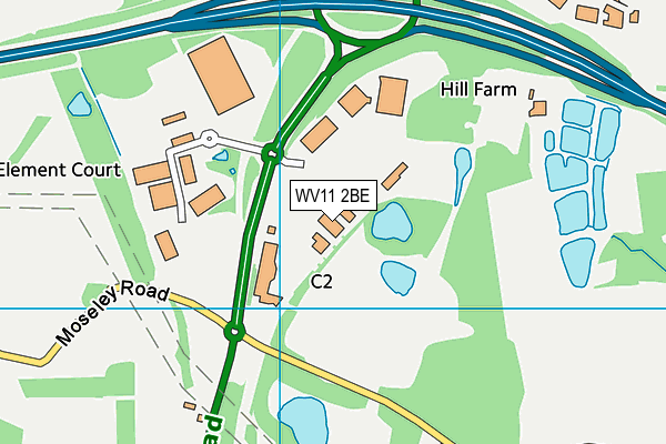 WV11 2BE map - OS VectorMap District (Ordnance Survey)