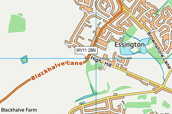 WV11 2BN map - OS VectorMap District (Ordnance Survey)