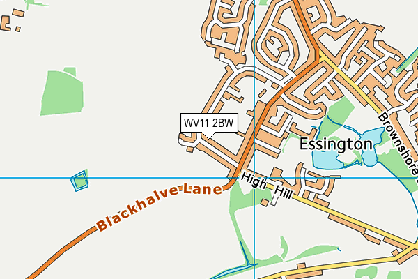 WV11 2BW map - OS VectorMap District (Ordnance Survey)
