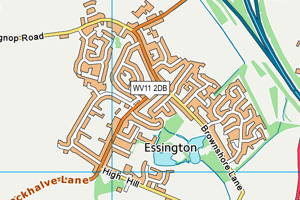 WV11 2DB map - OS VectorMap District (Ordnance Survey)