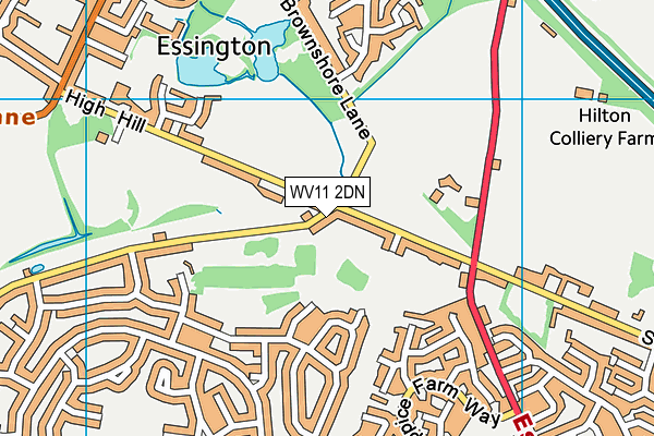 WV11 2DN map - OS VectorMap District (Ordnance Survey)