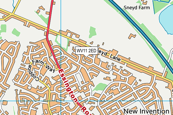 WV11 2ED map - OS VectorMap District (Ordnance Survey)