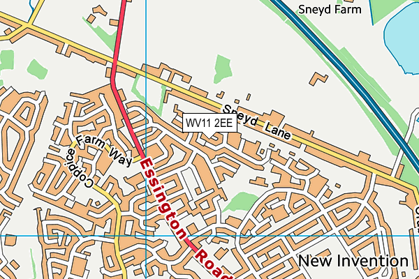 WV11 2EE map - OS VectorMap District (Ordnance Survey)