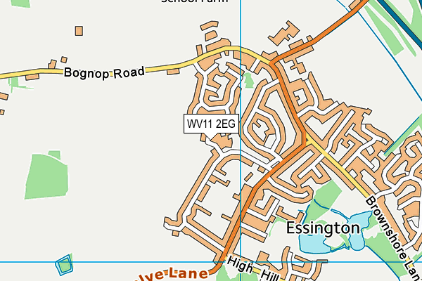 WV11 2EG map - OS VectorMap District (Ordnance Survey)