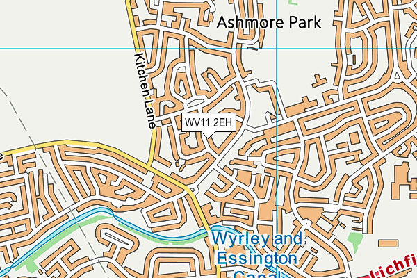 WV11 2EH map - OS VectorMap District (Ordnance Survey)