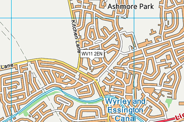 WV11 2EN map - OS VectorMap District (Ordnance Survey)