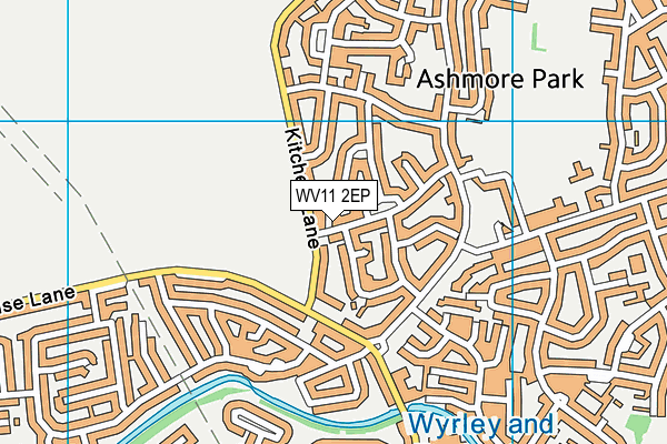 WV11 2EP map - OS VectorMap District (Ordnance Survey)