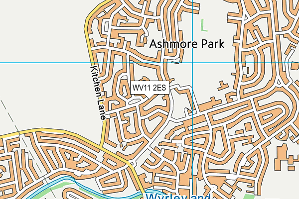 WV11 2ES map - OS VectorMap District (Ordnance Survey)