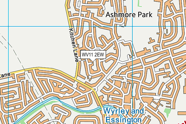 WV11 2EW map - OS VectorMap District (Ordnance Survey)