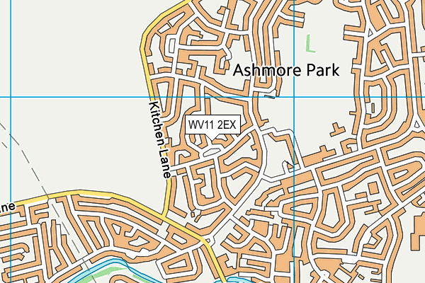 WV11 2EX map - OS VectorMap District (Ordnance Survey)