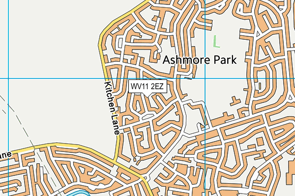 WV11 2EZ map - OS VectorMap District (Ordnance Survey)