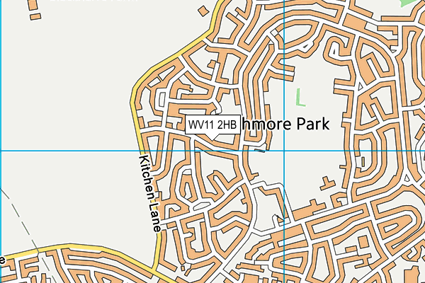 WV11 2HB map - OS VectorMap District (Ordnance Survey)