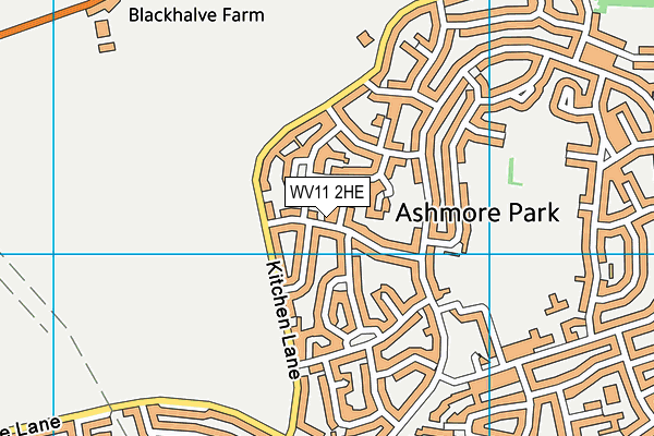 WV11 2HE map - OS VectorMap District (Ordnance Survey)