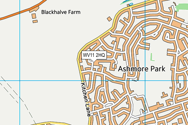 WV11 2HQ map - OS VectorMap District (Ordnance Survey)