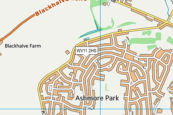 WV11 2HS map - OS VectorMap District (Ordnance Survey)