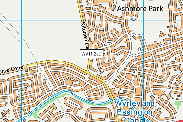 WV11 2JD map - OS VectorMap District (Ordnance Survey)