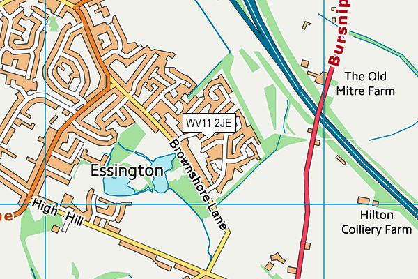 WV11 2JE map - OS VectorMap District (Ordnance Survey)