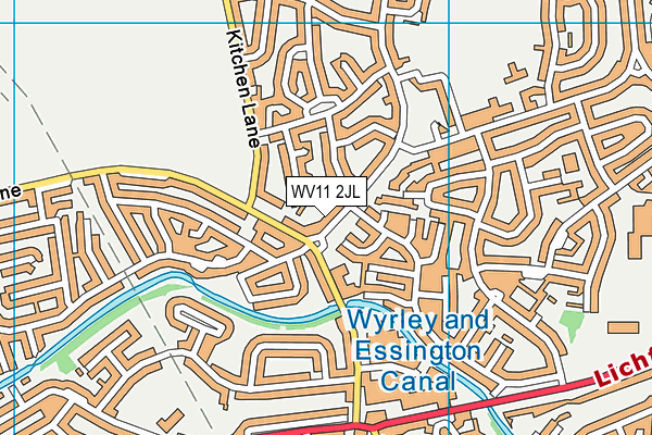 WV11 2JL map - OS VectorMap District (Ordnance Survey)