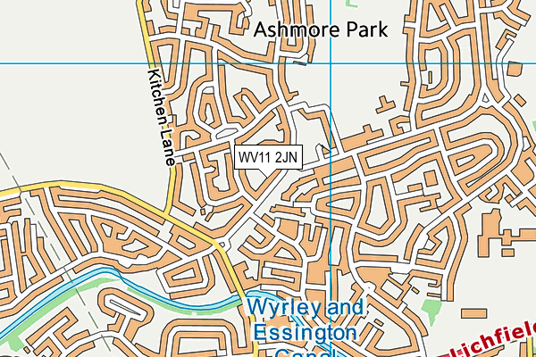 WV11 2JN map - OS VectorMap District (Ordnance Survey)