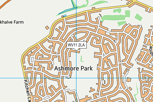 WV11 2LA map - OS VectorMap District (Ordnance Survey)