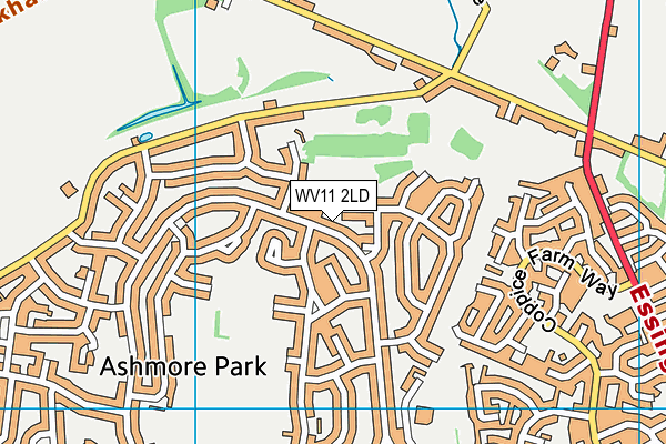 WV11 2LD map - OS VectorMap District (Ordnance Survey)