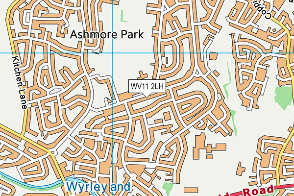 WV11 2LH map - OS VectorMap District (Ordnance Survey)