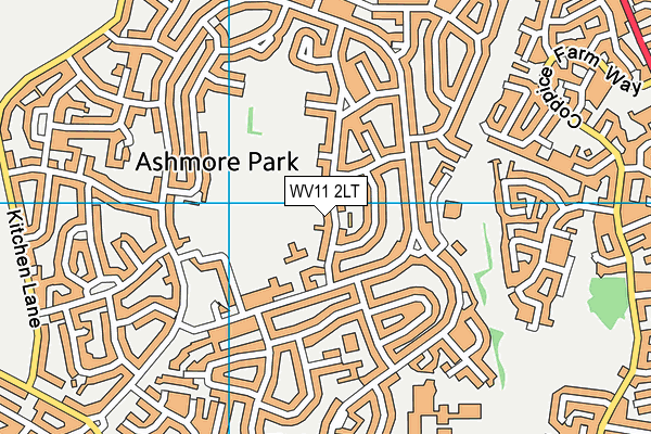 Ashmore Park map (WV11 2LT) - OS VectorMap District (Ordnance Survey)