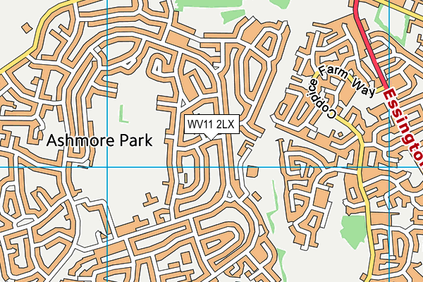 WV11 2LX map - OS VectorMap District (Ordnance Survey)
