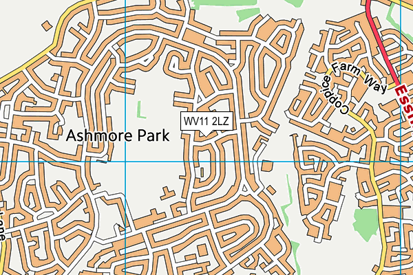 WV11 2LZ map - OS VectorMap District (Ordnance Survey)