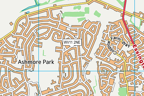 WV11 2NE map - OS VectorMap District (Ordnance Survey)