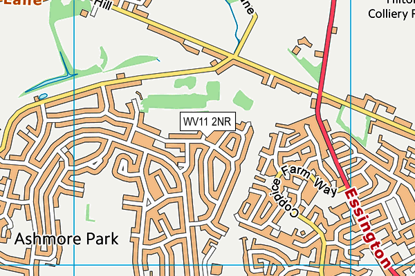 WV11 2NR map - OS VectorMap District (Ordnance Survey)