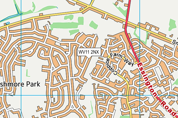 WV11 2NX map - OS VectorMap District (Ordnance Survey)