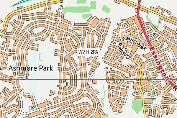 WV11 2PA map - OS VectorMap District (Ordnance Survey)