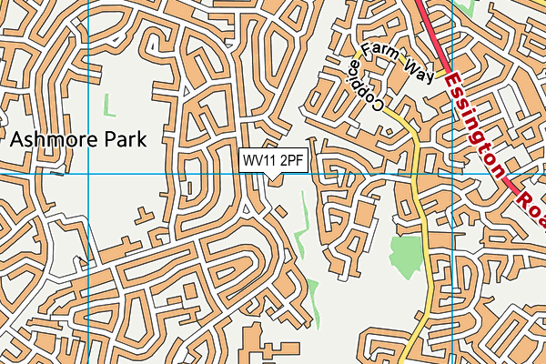 St Albans Ce Academy (Wolverhampton) map (WV11 2PF) - OS VectorMap District (Ordnance Survey)