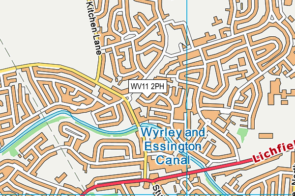 WV11 2PH map - OS VectorMap District (Ordnance Survey)