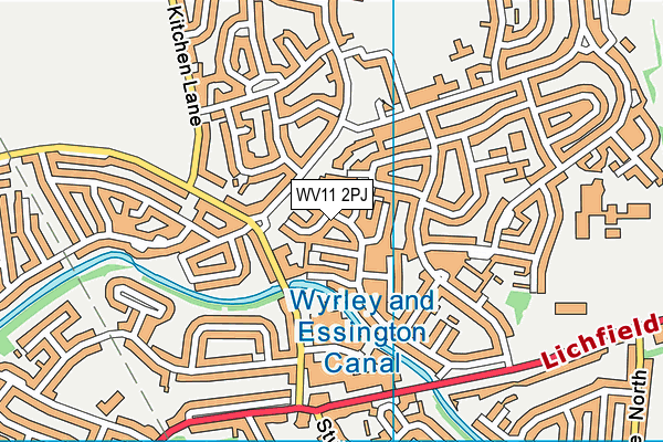 WV11 2PJ map - OS VectorMap District (Ordnance Survey)