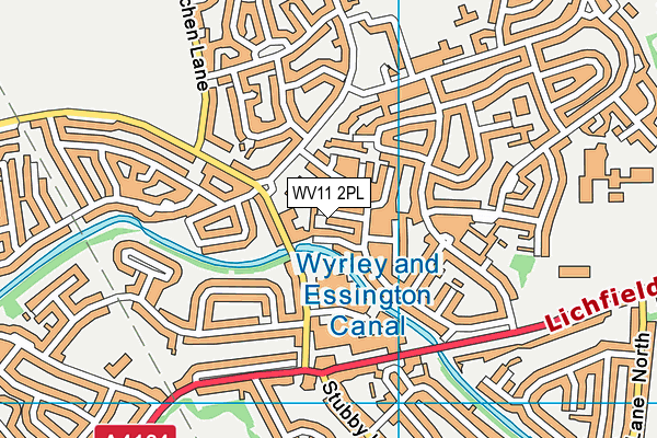 WV11 2PL map - OS VectorMap District (Ordnance Survey)