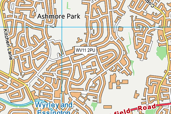 WV11 2PU map - OS VectorMap District (Ordnance Survey)