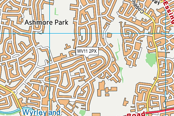 WV11 2PX map - OS VectorMap District (Ordnance Survey)