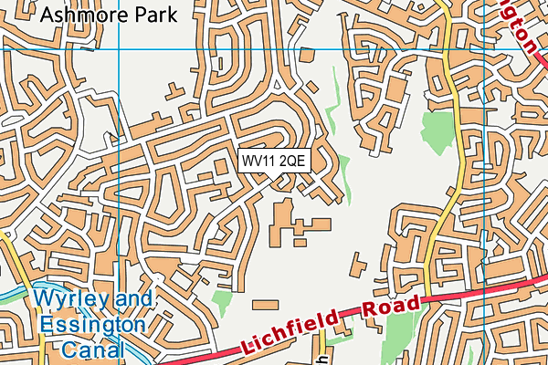 WV11 2QE map - OS VectorMap District (Ordnance Survey)
