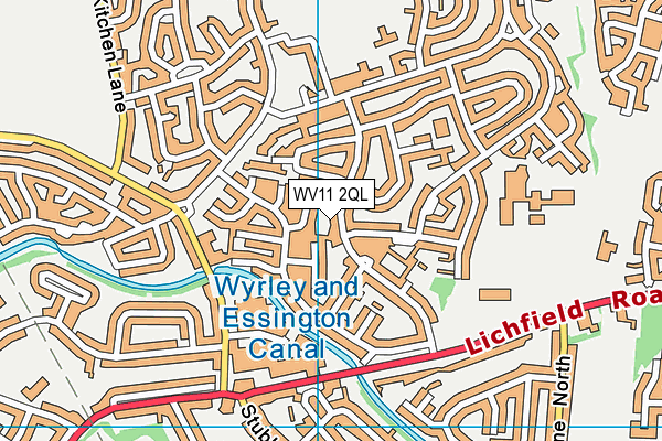WV11 2QL map - OS VectorMap District (Ordnance Survey)